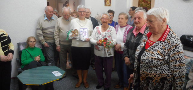 Uczestniczka z jubileuszem Uczestniczka z jubileuszem
