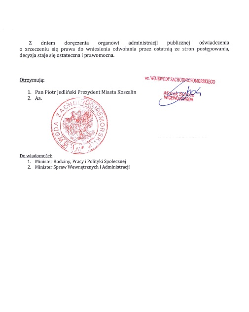 Decyzja Wojewody z dnia 28.05.2020r w sprawie Dziennego Domu Pobytu “Złoty Wiek”