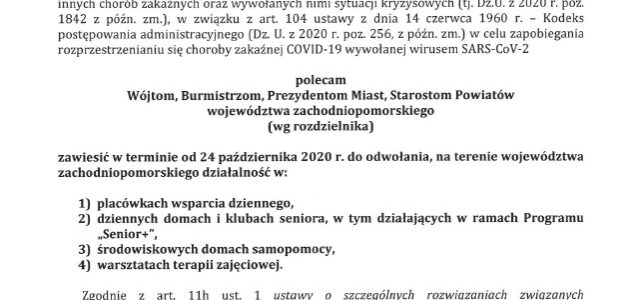 Decyzja Wojewody Zachodniopomorskiego z 23.10.2020 Decyzja Wojewody Zachodniopomorskiego z 23.10.2020