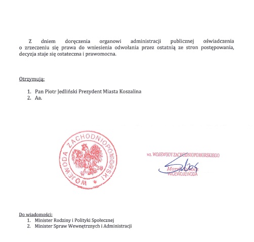 Decyzja Wojewody z dnia 14.04.2021r